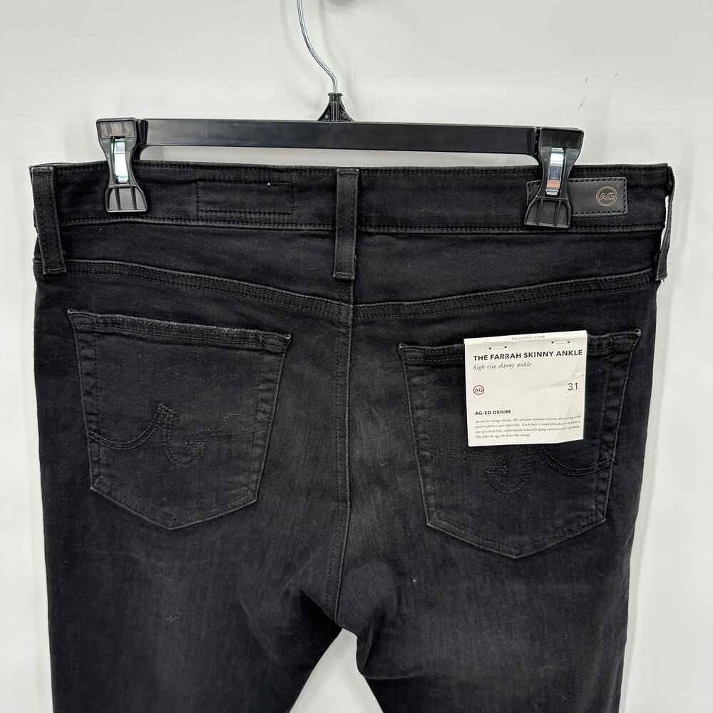 AG Jeans Adriano Goldschmeid NWT The Farrah Skinny Ankle Jean Black Cafe // 31 - Picture 11 of 14